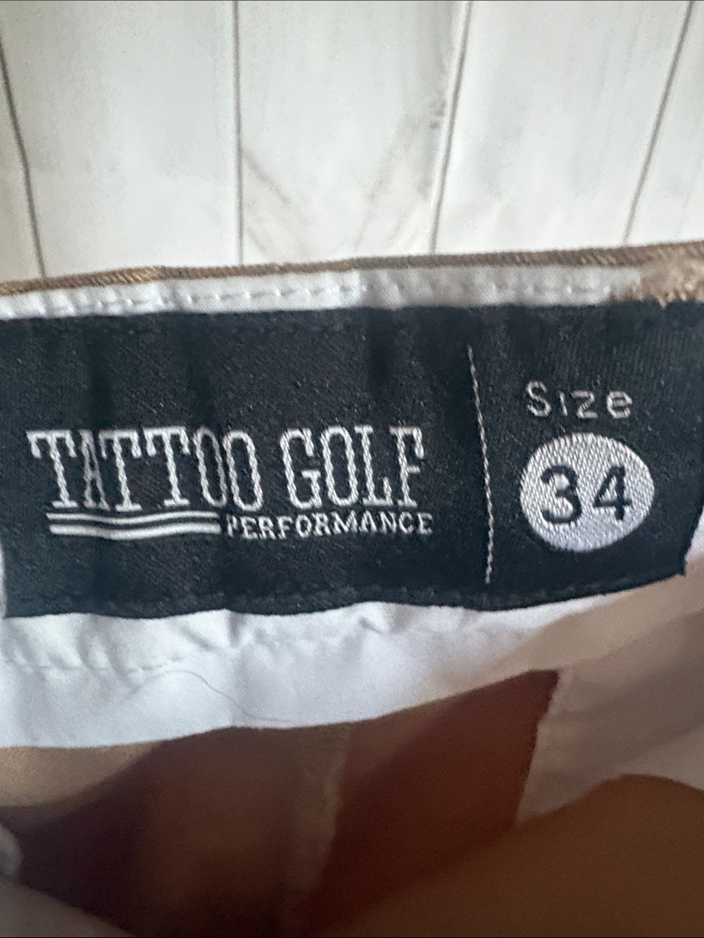Men's Tan Flat-Front Shorts - Picture 5 of 5